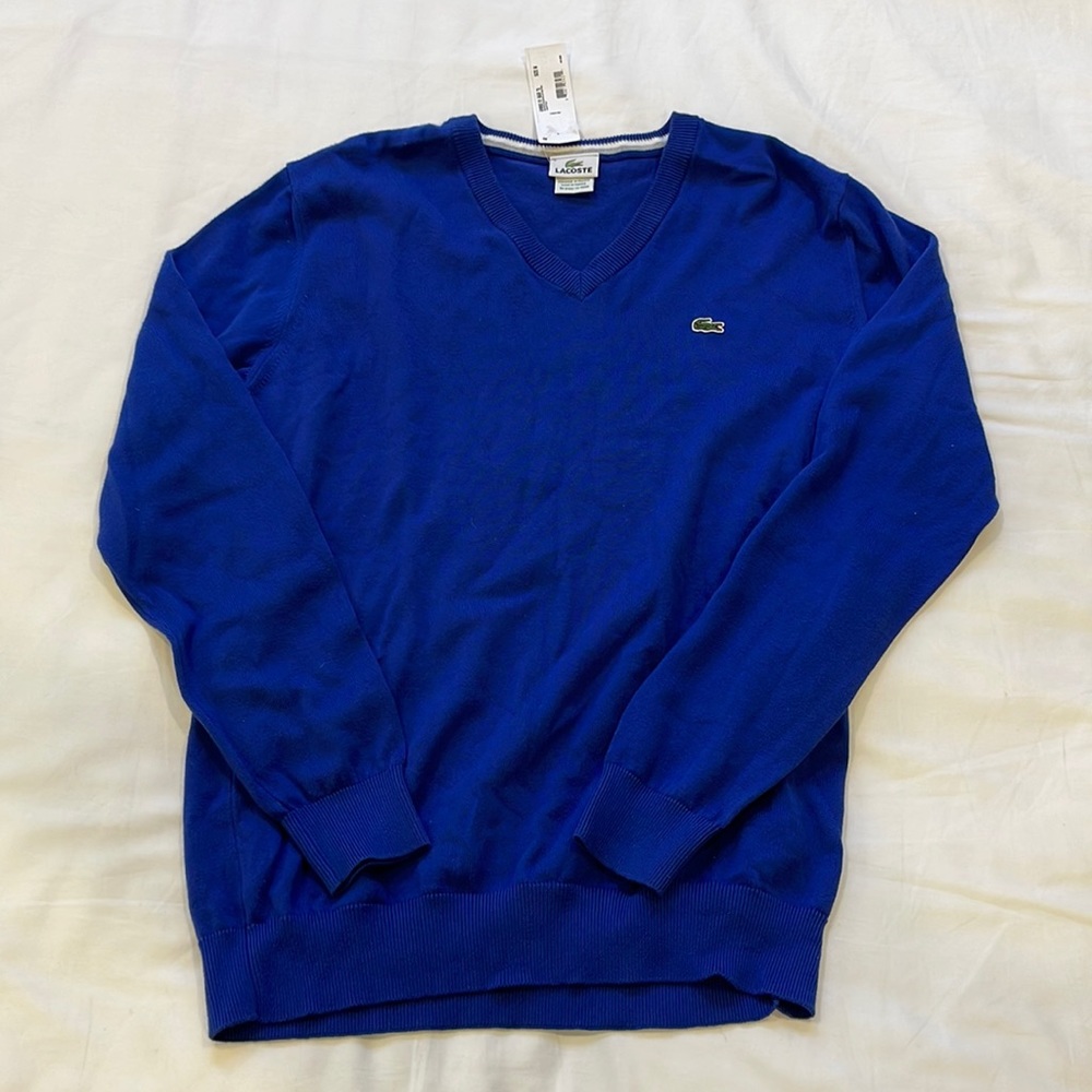 Lacoste V-Neck Organic Cotton Sweater